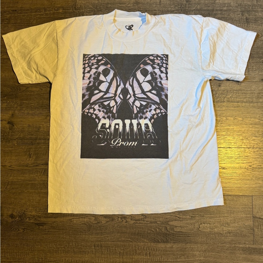 Men’s White Olivia Rodrigo Butterfly SOUR Prom T-Shirt